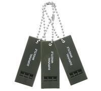 Levemolo Lot de 3 Sifflets d'urgence à Décibels Élevés Sifflets de Secours en Cas de Séisme Imprimés Légers et Compacts en Abs Puissants pour Sécurité Extérieure et Survie en Plein Air