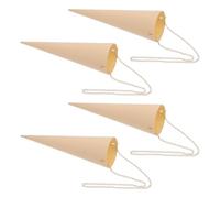 Levemolo Lot de 4 Boîtes Coniques Imperméables Couleur Kaki pour Bouquets Cornet D’Emballage Léger et Résistant pour Mariage Anniversaire et Saint-Valentin