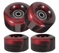 Levemolo Lot de 4 Roues de Skate en PU avec Roulement pour Skateboard de Rue Bonnes Performances et Fluide Couleurs Variées pour Skateboarding et Skating Couleur