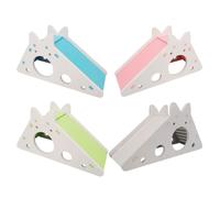 Levemolo Lot de 4 toboggans pour Hamster et échelle d'escalade, cachette pour Animaux de Compagnie, Aire de Jeux, Petit château pour Hamster, Gerbille, Rat et Autres Petits Animaux