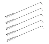 Levemolo Lot de 5 Crochets de Barbecue en Acier Forgé Tisonnier Pliable pour Cheminées Portables et Foyers Extérieurs Outil de Feu Polyvalent pour Camping et Barbecue Intérieur et