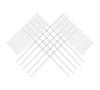 Levemolo Lot de 50 Drapeaux D'irrigation Blancs en Pvc avec Fil Acier, Marquage Pelouse Jardin pour Arrosage Automatique et Aménagement Paysager, Signalisation Chantier et Topographie