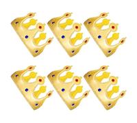 Levemolo Lot de 6 Chapeaux D'anniversaire Couronne Dorée pour Garçon et Filles, Bébé et Princes, Légers et Confortables, Accessoires Fête et Déguisement, pour Anniversaire, Cosplay