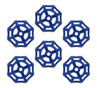 Levemolo Lot de 6 Poignées en Métal pour Robinet Extérieur à Volant Rond, Tige Carrée, Adaptées pour Vanne à Guillotine Jardin