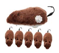 Levemolo Lot De 6 Souris Mécaniques en Peluche Remontoir Jouet Mécanique Solide pour Chat Activité Ludique Intérieur Animaux De Compagnie