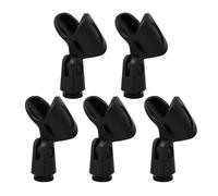 Levemolo Lot de Pinces Micro Noires Clips Réglables pour Support Micro Durables et Pratiques pour Karaoké Conférences et Podcasts