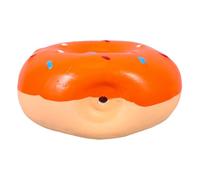 Levemolo Mâcher en Latex pour Chiens, Forme Donut Réaliste Orange, Interactif Qui Couine, Petit Résistant pour Chiots, Fournitures Ludiques pour Animaux de Compagnie