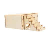 Levemolo Maison Bois pour Hamster Nid Bois Naturel pour Petit Animal Abri Chaleureux Et Amusant pour Rongeurs pour Hiver