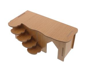 Levemolo Maison de Cachette pour Hamsters avec Échelle Escalade, Design Multichambres en Panneau de Densité, Robuste et Adapté aux Petits Animaux pour Jouer et Se Reposer