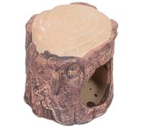 Levemolo Maison Nid en Céramique pour Hamster, Cachette Décorative Légère, Taille Compacte Imitation Bois, pour Cage Hamster, Petit Rongeur Domestique, Accessoire Pratique et Transportable