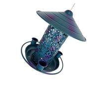 Levemolo Mangeoire à Oiseaux Suspendue Fer pour Jardin Décoratif Résistant et Portable Support Délicat pour Nourrir Les Petits Oiseaux Extérieur