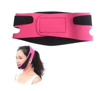 Levemolo Masque Facial Fin pour Visage en V, Dispositif de Lifting en Polyester, Design Élastique pour Support Cutané, Bandeau Mince pour Menton et Masséter, 1pc Rose