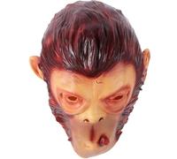 Levemolo Masque Intégral de Singe Amusant en Latex Confortable sans Odeur Plastique pour Halloween et Fête Costumée Style Effrayant et Accessoire de Bal Masqué