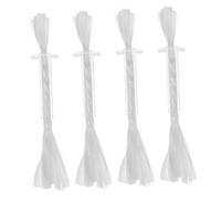 Levemolo Mèche Lampe à Huile Pétrole Lot de 4 en Coton et Fibre de Verre Support de Tube Remplacement pour Brûleur Décorations de Mariage Temple Bouddhiste Cuisson Marmite Camping