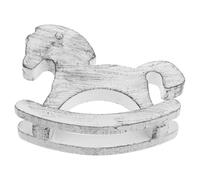 Levemolo Mini Cheval à Bascule Bois Peint Décoratif Ornement de Table Compact pour Bureau Chambre et Salon Sculpture Artisanale Vintage Bois Stable