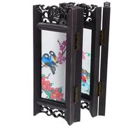 Levemolo Mini Paravent Chinois Pliant Style Ancien pour Bureau et Décoration de Table Ornement Compact Matériau Sûr Diviseur Espace Multifonctionnel pour Intérieur