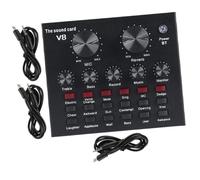 Levemolo Mixeur Audio Professionnel avec Carte Mobile pour Streaming Live Contrôle Du Volume Réglable de Bruit Intelligente Compatible PC et Smartphone