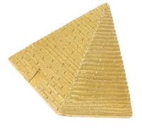 Levemolo Modèle de Petite Pyramide Égyptienne Vintage Dorée Sculpture Décorative Polyvalente pour Bureau et Maison Accessoire Enseignement et Cadeau Collection