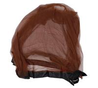 Levemolo Moustiquaire pour Parasol D’Extérieur 300X230 CM en Filet Marron avec Fermeture Éclair Protection pour Terrasse Camping et Jardin Filet D’Ombrage Respirant pour Mât Central