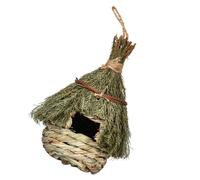 Levemolo Nichoir Oiseaux Herbe de Mer Tissé Main Nid Suspendu Décoratif pour Jardin Extérieur Maison Naturelle pour Petits Oiseaux Protection Vent et Pluie Ornement de Jardin Rustique