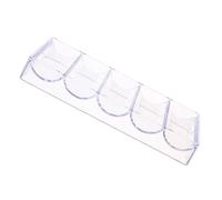 Levemolo Organisateur en Acrylique pour 100 Jetons de Poker Design à Cinq Compartiments, Boîte de Rangement Transparente pour Jeu et Stockage Facile