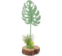 Levemolo Ornement Monstera Résine Légère et Élégante pour Bureau Salon Décoration Intérieure Stable et Réutilisable