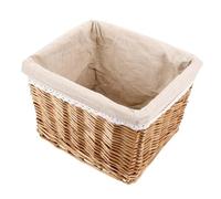Levemolo Panier De Rangement Rectangulaire Osier Panière à Linge Multifonctionnelle Pour Salle De Bain Et Bureau Design Chic Et Élégant Petite Couleur Naturelle