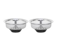 Levemolo Passoire D'évier en Acier Inoxydable 2 Pcs, Filtre de Vidange Anti-bloqué pour Évier Cuisine, Maille Fine, Protection Colmatage, Récupérateur de Déchets pour Usage Quotidien