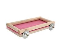 Levemolo Planche de Saut Naturel pour Oiseaux et Petits Animaux Perchoir de Grimpe et Meulage des Griffes Aire de Jeux pour Perruches et Hamsters Support Résistant et Facile à Installer