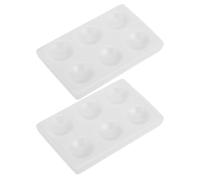 Levemolo Plaque de Réaction en Céramique Blanche Polyvalente et Facile à Nettoyer 2pcs 6 Trous pour Laboratoire Scientifique et Essais Chimiques