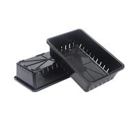 Levemolo Plateaux de Germination pour Jardinage Lot de 2 en Plastique Réutilisables Noirs Pénétration Maximale de Lumière pour Micro-pousses et Feuilles de Salade