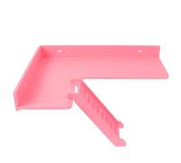 Levemolo Plateforme en Bois Échelle d'escalade pour Hamster, Accessoire de Jeu Solide pour Cage de Petits Animaux comme Hérisson et Cochon d'Inde, Couleur Rose