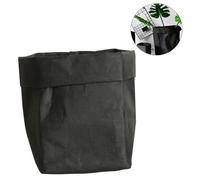 Levemolo Pochette de Rangement en Papier Kraft Lavable Noire Housse Décorative Réutilisable pour Cache-Pot Organisateur Multifonction pour Jouets et Stockage