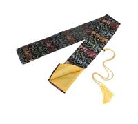 Levemolo Pochette de Rangement en Soie Noire pour Longues de Tai-chi, Étui Léger et Solide pour Sabre Bambou Japonerie, Sacoche de Conservation Arts Martiaux, 1 Pièce