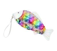 Levemolo Pochette Zippée en Forme de Poisson avec Aspect Sirène Sac à Main Chic et Créatif pour Sorties