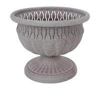 Levemolo Pot de Fleurs en Métal Style Urne - Pot Rétro à Large Ouverture Et Décor en Relief pour Plantes Grasses Et Fleurs Séchées - Vase Style Ferme pour Plantes D'intérieur, Patio, Jardin,