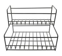 Levemolo Présentoir à Bouteilles de Sirop en Fer à Deux Niveaux, Support de Rangement Mural Multifonctionnel Cuisine et Bureau, Adapté pour Maison et Commerce