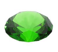 Levemolo Presse-Papier en Verre Transparent Effet Diamant 6 CM Décoration Centre de Table pour Mariage et Fête Ornement Cristal Artificiel Vert Remplissage Vase Décoratif