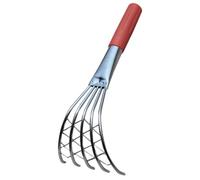 Levemolo Râteau à Palourdes Manuel en Bois Filet Intégré, Outil de Creusage Compact pour Pêche aux Huîtres et Ramassage de Coquillages sur Plage, Râteau à Main Robuste