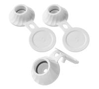 Levemolo Remplacement du couvercle de la bouteille de condiments 3pcs TPE blanc multifonction pour gel et cuisine ouverture 18mm 22mm 27mm