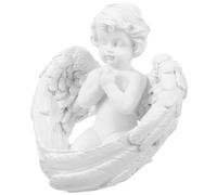 Levemolo Résine Porte-Bougies Blanc et Léger Facile à Transporter Ange Chauffe-Plat, Décoratifs Petit Bougeoir, pour Style Classique Bars, et Cafés