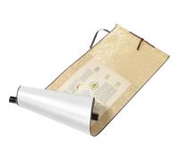 Levemolo Rouleau Décoratif en Soie 80X30 CM - Diagramme Traditionnel du Corps Humain Points D’Acupuncture - Parchemin Suspendu Jaune pour Médecine Chinoise et Art Mural Feng Shui