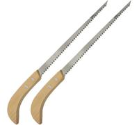 Levemolo Scie à Main Japonaise 2 Pièces Lame Droite et Double Denture Manche Bois Mini Outil Polyvalent pour Jardinage Élagage Travail du Bois et Camping