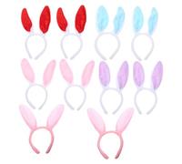 Levemolo Serrage-têtes Ajustables en Peluche Oreilles de Lapin Lot de 10 en Tissu Doux Accessoire de Cosplay pour Décoration de Fête de Mariage ou Performance