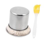Levemolo Set Outil Huile pour Crêpes Acier Inoxydable avec Brosse et Plateau Applicateur et Pratique pour Cuisson Uniforme Couleur Aléatoire