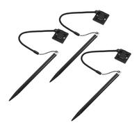 Levemolo Stylet Métallique Résistif 3 Pièces Dragonne Antiperte et Support pour Écran Tactile Résistif Compatible Terminaux Point de Vente et Consoles de Jeux