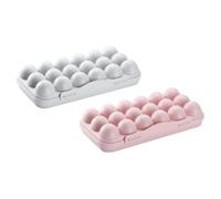 Levemolo Support à Œufs pour Réfrigérateur 2pcs en Pp, Plateau 18 Compartiments, Boîte à Œufs Maison Sûre et Créative Cuisine Réutilisable
