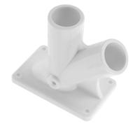 Levemolo Support de Fixation pour Mât de Drapeau Double en Abs Plastique, Forme en V Ajustable, pour Extérieur, Jardin et Mur, Support Mural Robuste pour Drapeaux Décoratifs Saisonniers
