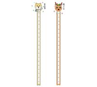 Levemolo Tableau des Tailles pour Garçon et Filles Plusieurs styles Mesure Hauteur Réutilisable Autocollant Mural 2pcs en Film Mat Pvc Décoration Créative pour Chambre D'garçon et Filles