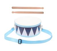 Levemolo Tambour Garçon Fille Bleu avec Baguettes et Sangle Instrument de Percussion et Kit Batterie Junior pour Éveil Musical et Apprentissage du Rythme